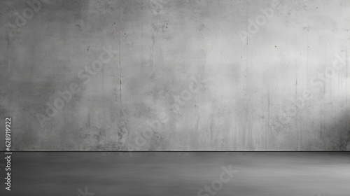 Interior of empty room with concrete walls in loft style. Textured background Generative ai