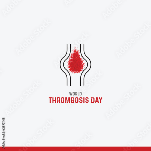 World Thrombosis Day. Thrombosis infection background.