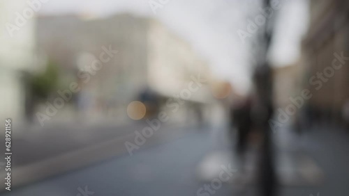 Wallpaper Mural Out of focus background of pedestrian street in city of Nice Torontodigital.ca