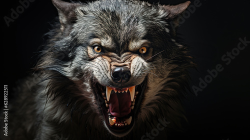 Aggressive Wolf - AI Generative