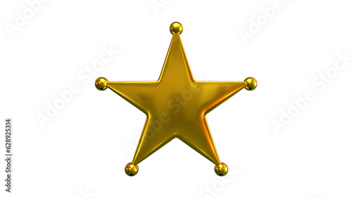 Estrella de cinco putas redondeadas, como la las de las placas de los sheriff  o los policías photo