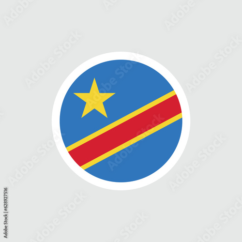 Free Download Flag of the Congo. Congolese blue flag with a diagonal stripe and a star. State symbol of the Democratic Republic of the Congo. - GFXLoad