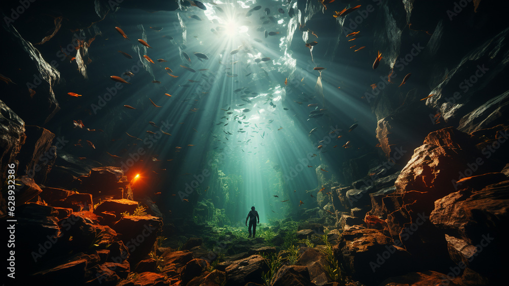 cave in the deep sea.generative ai cave in the deep sea.generative ai