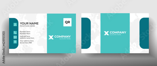 Supper clean business card,world visiting card template.