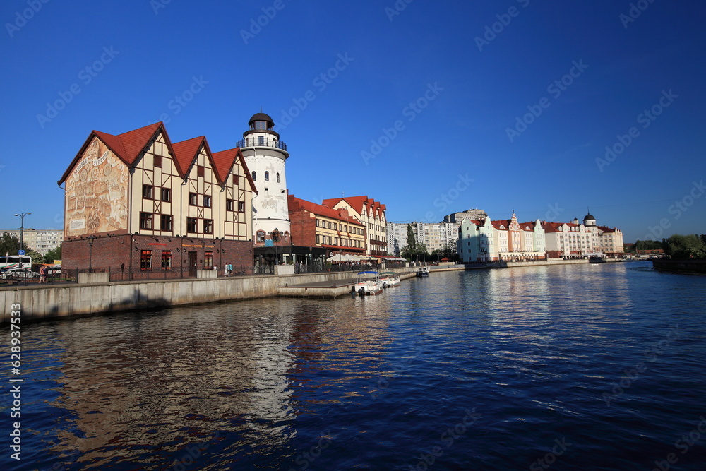 Fishermen's village - tourist district in Kaliningrad, Russia