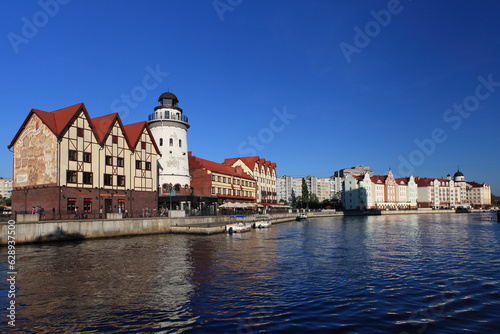 Fishermen's village - tourist district in Kaliningrad, Russia