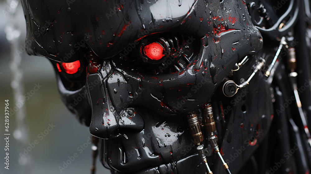 Fototapeta premium Skull of a human size robot