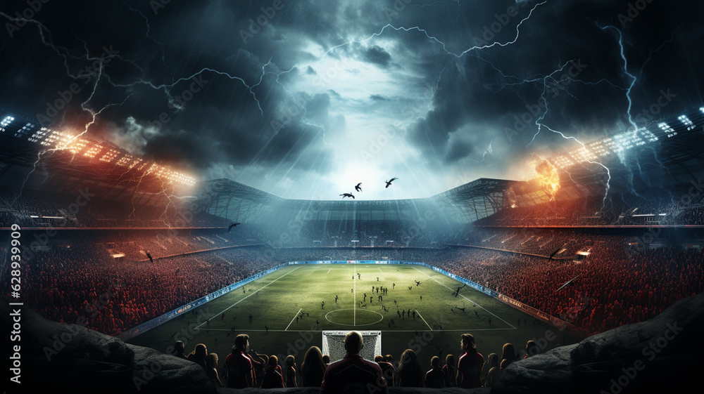 lights in soccer stadium at night match lights in soccer stadium at night match
