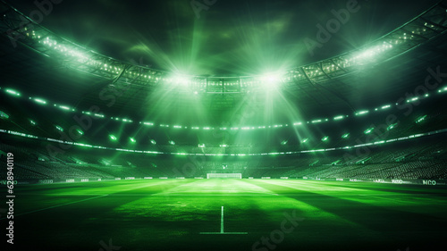 lights in soccer stadium at night match