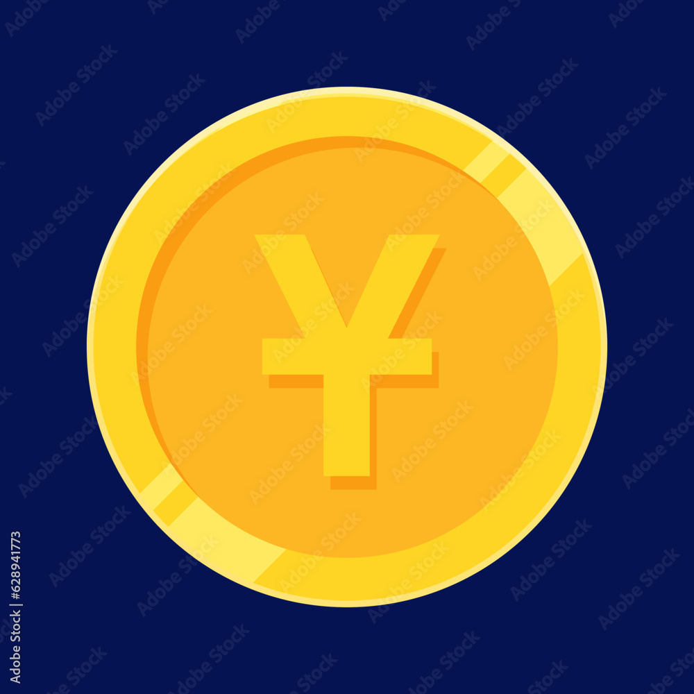 Yuan Gold Coin China Vector Yuan Gold Coin China Vector