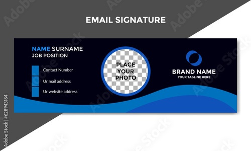 Modern and minimalist email signature or email footer template