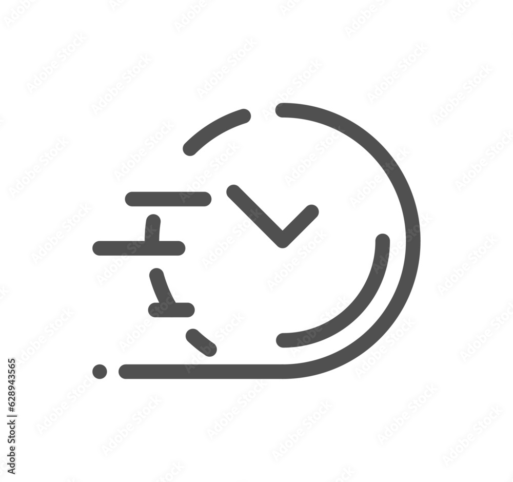Time related icon outline and linear vector.