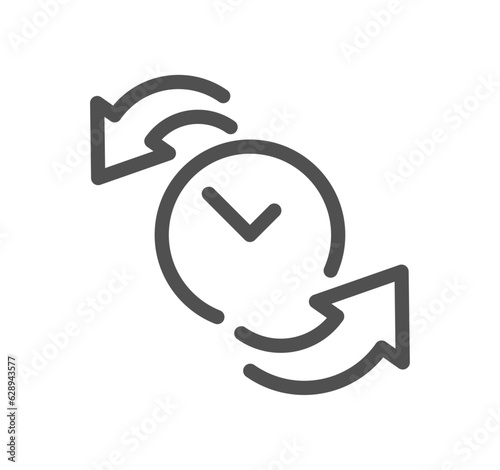 Time related icon outline and linear vector.