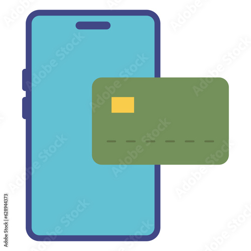 mobile banking flat illustration