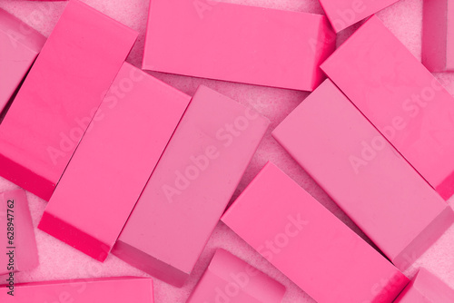 Pink eraser background photo