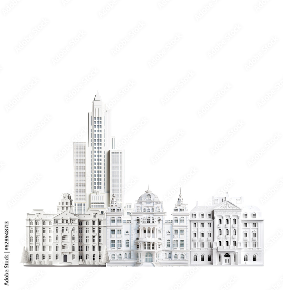 Modern city background. Paper cut design background made with periodic old buildings and modern skyscrapers. Modern city background. Paper cut design background made with periodic old buildings and modern skyscrapers.