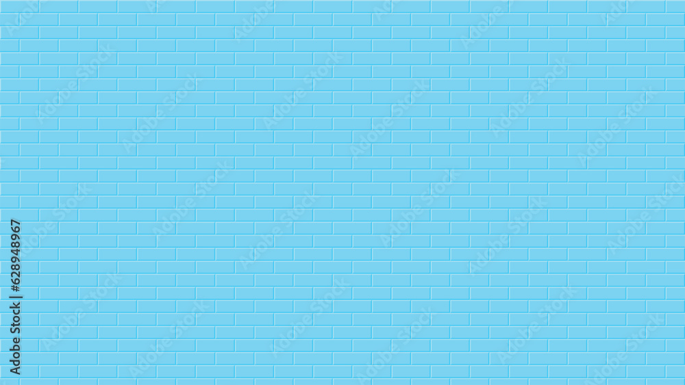 Abstract brick wall vector illustration background design, light blue brick wall texture seamless vector illustration