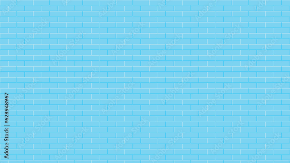Abstract brick wall vector illustration background design, light blue ...