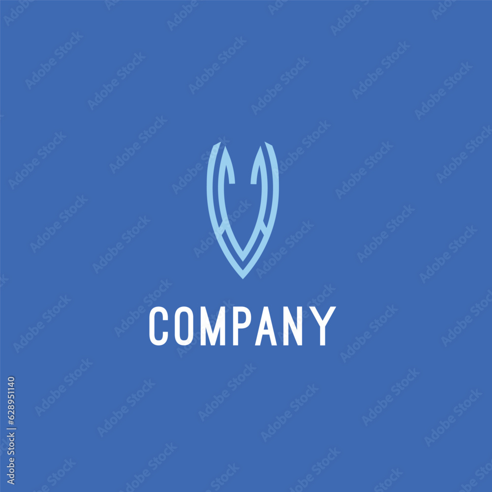 Letter V monogram logo icon design template elements Letter V monogram logo icon design template elements