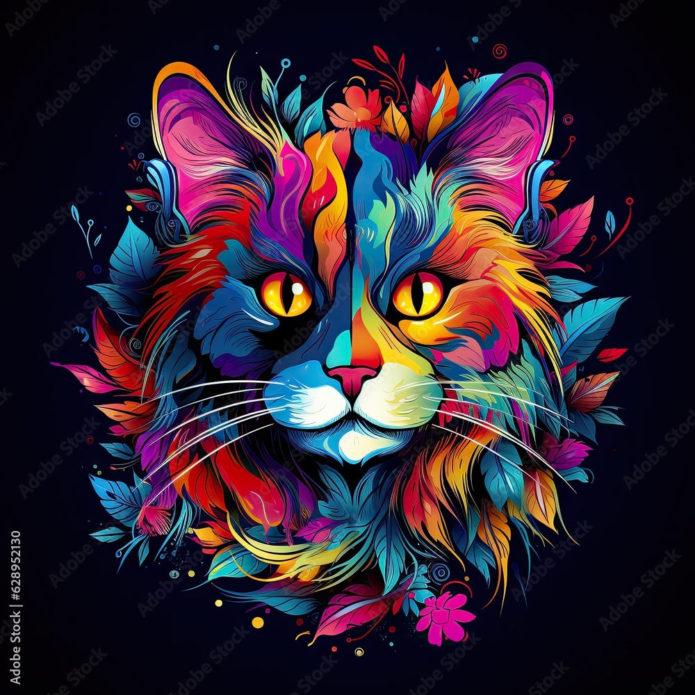 Cute Cat Clip Art or T-Shirt Design