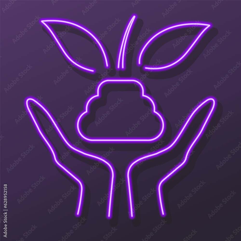 earth day neon sign, modern glowing banner design, colorful modern design trends on black background. Vector illustration. earth day neon sign, modern glowing banner design, colorful modern design trends on black background. Vector illustration.