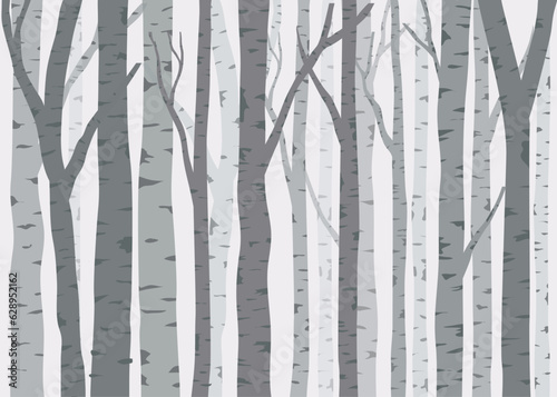 Vector of dense trees in a forest © Krustovin/Wirestock Creators