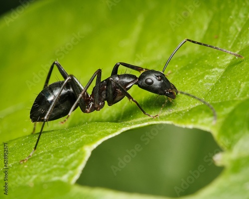 High-resolution image of an Ant Camponotus compressus from a closeup angle © Julian Avila/Wirestock Creators