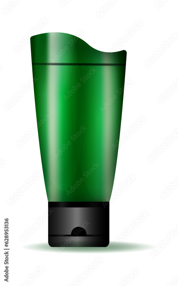 Bottles with spray, dispenser and dropper, cream jar, tube. Cosmetic package. Bottles with spray, dispenser and dropper, cream jar, tube. Cosmetic package.