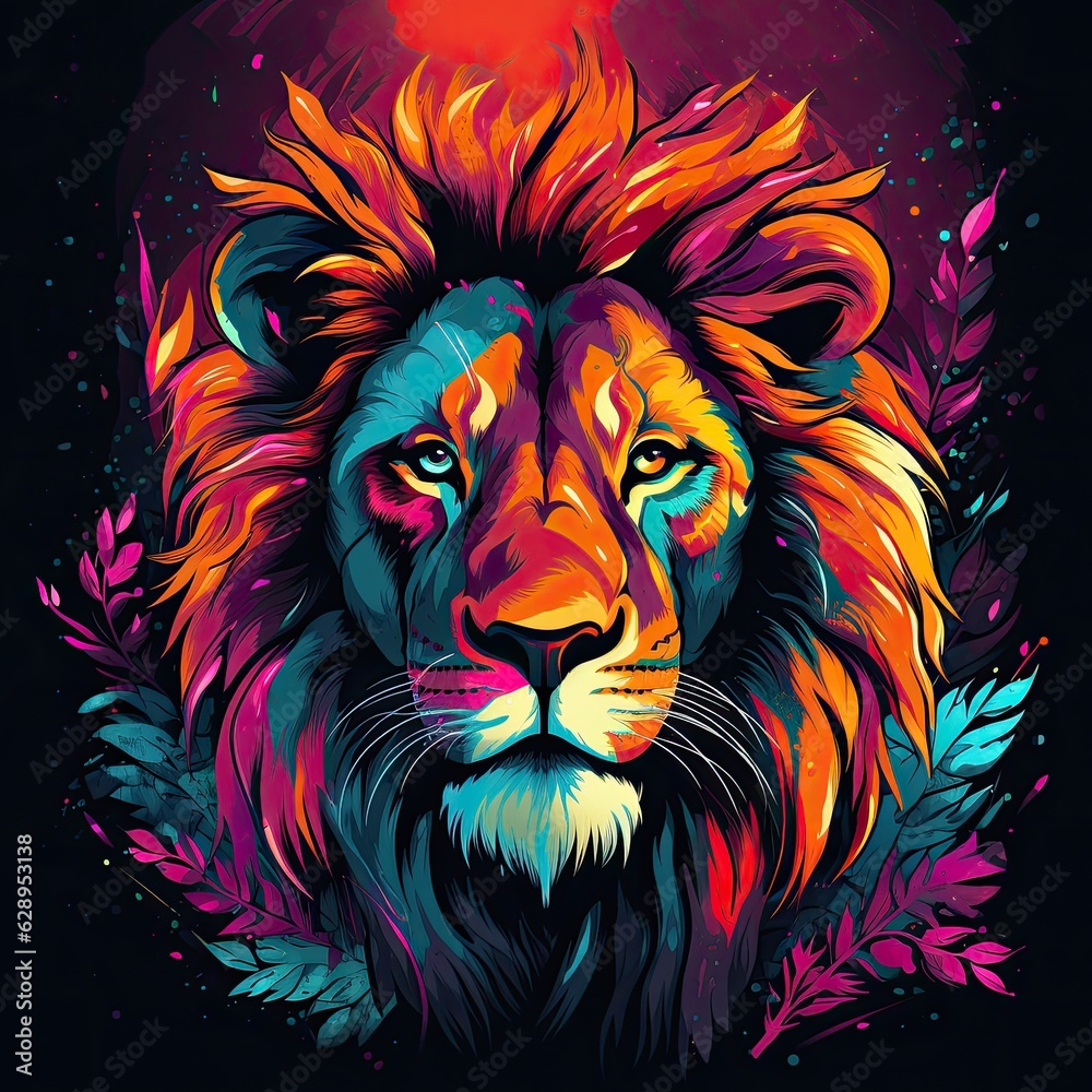 Lion Clip Art or T-Shirt Design