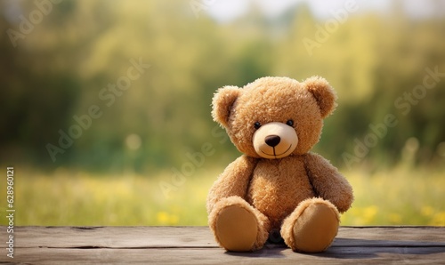 In the corner of the room, a worn-out teddy bear sat, a cherished relic from childhood © uhdenis