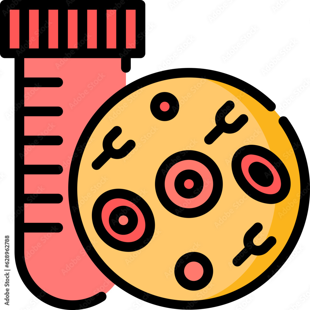 Obraz premium blood test color style icons