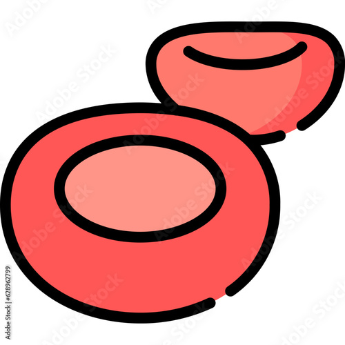 red blood cell color style icons