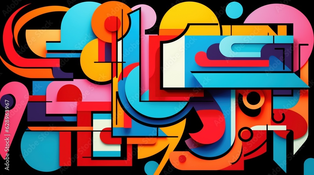 Abstract Brutalism Pop Art Colorful Neo Cubism Abstract Brutalism Pop Art Colorful Neo Cubism