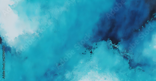 Black Silver teal turquoise abstract watercolor. Colorful art background with space for design © anamulhaqueanik