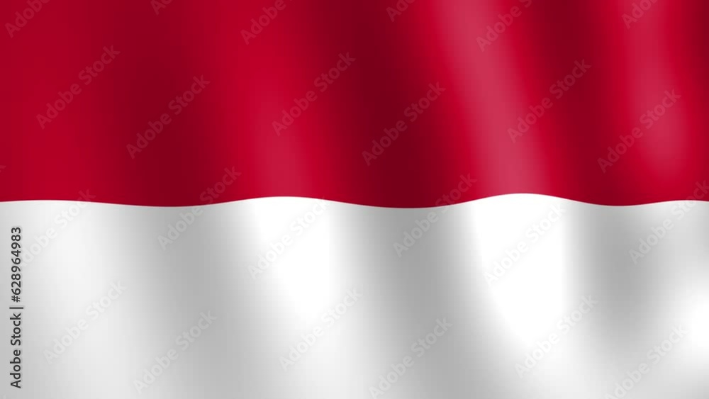 Animation waving flag of Poland Animation waving flag of Poland