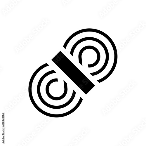 Wool , woolen . fabric type. - vector icon