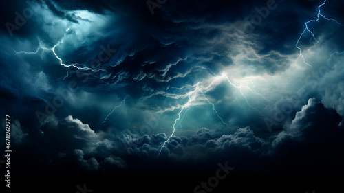 storm clouds and lightning. Generative AI illustrator