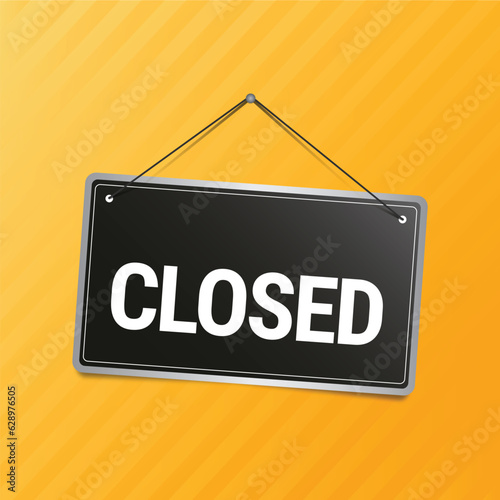 Registration Closed Signboard Vector Design