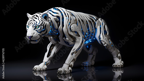 White Robotic Tiger © Codrik