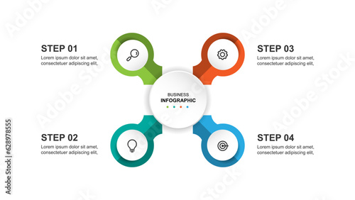 Infographic template vector element