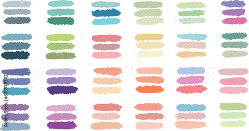 Vector. Colección extendida: armonías de color. Manchas color liso para diseño web, etiquetas y maquillaje. photo