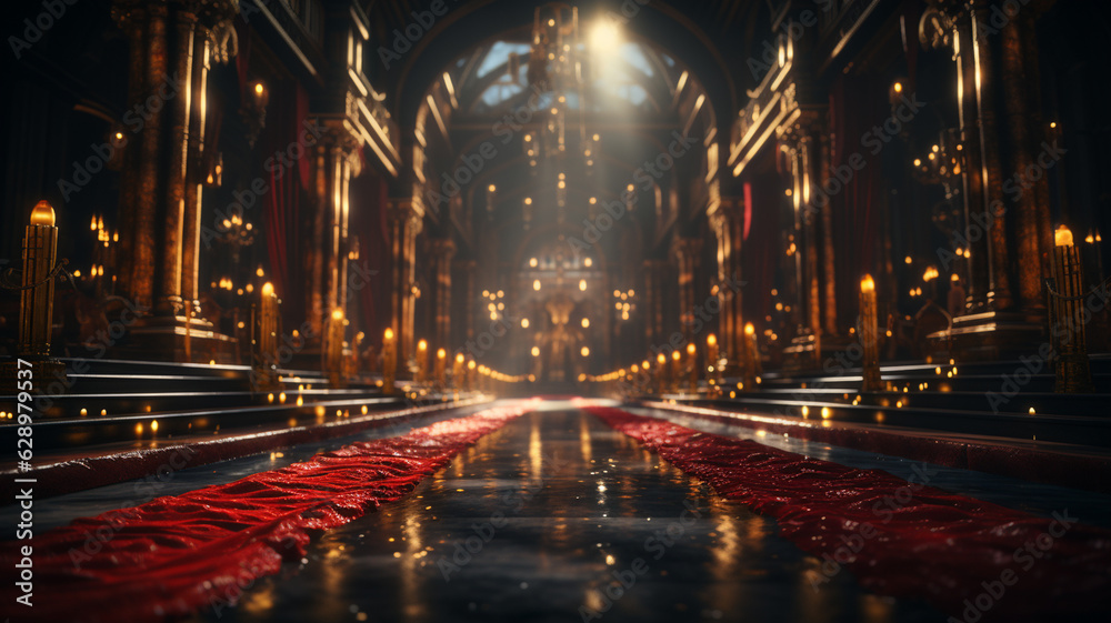 interior of church with candles and candles.generative ai interior of church with candles and candles.generative ai