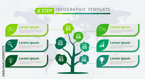 Tree pattern, infographic design, business concept.