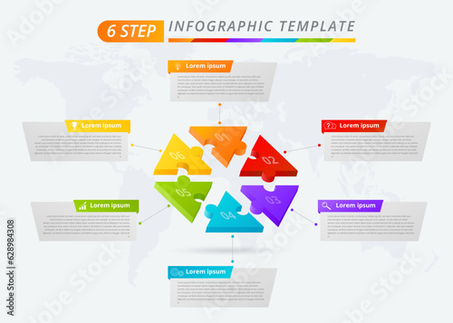 Puzzle infographic design. Business concept.