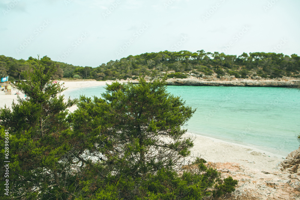 Beautiful beach with turquoise water on the island of Mallorca, Spain