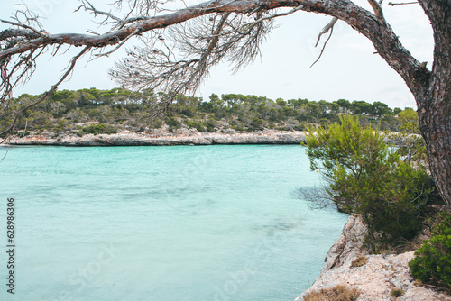Beautiful beach with turquoise water on the island of Mallorca, Spain © romeof