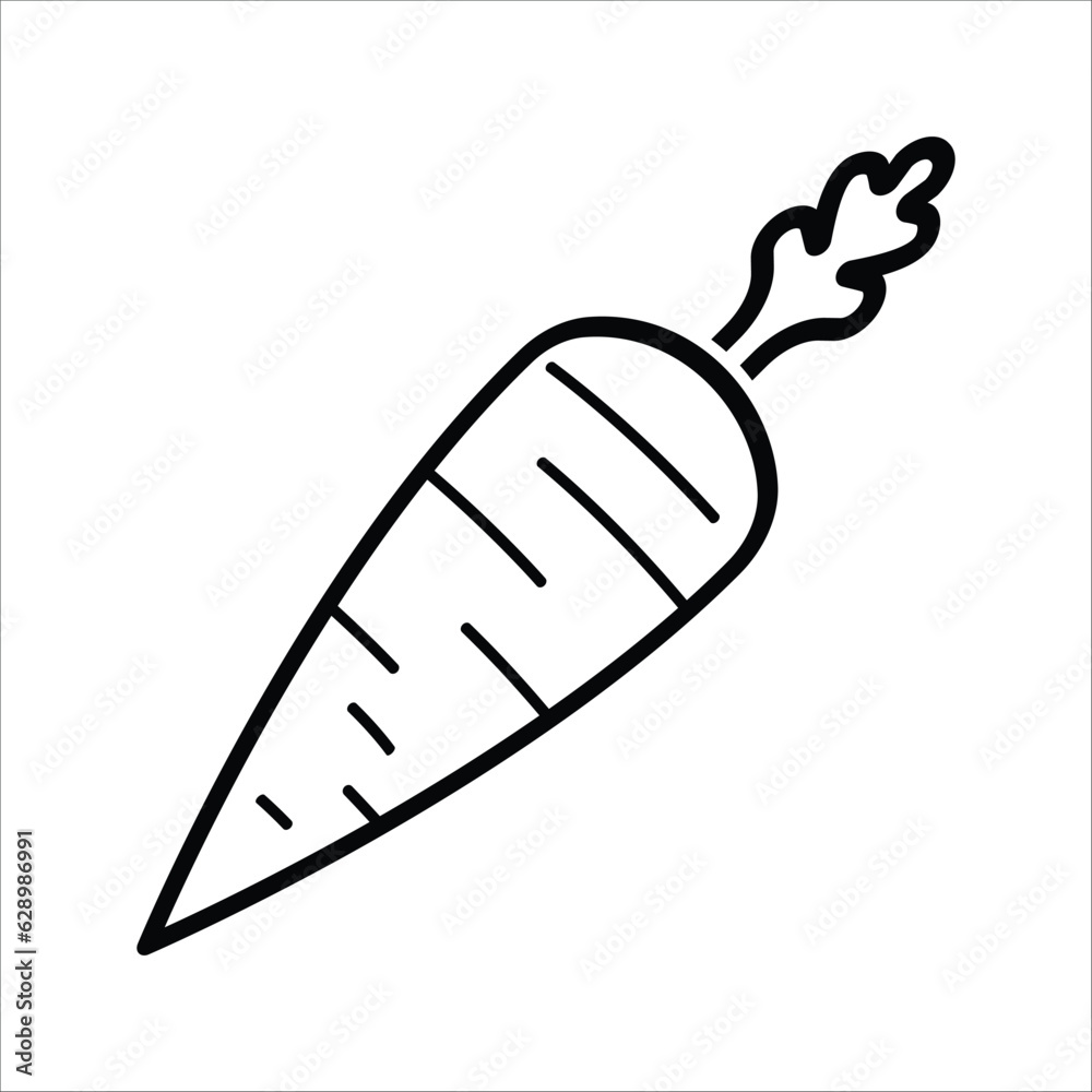 Obraz premium carrot icon vector design template