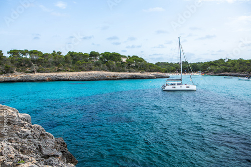 Beautiful beach with turquoise water on the island of Mallorca, Spain