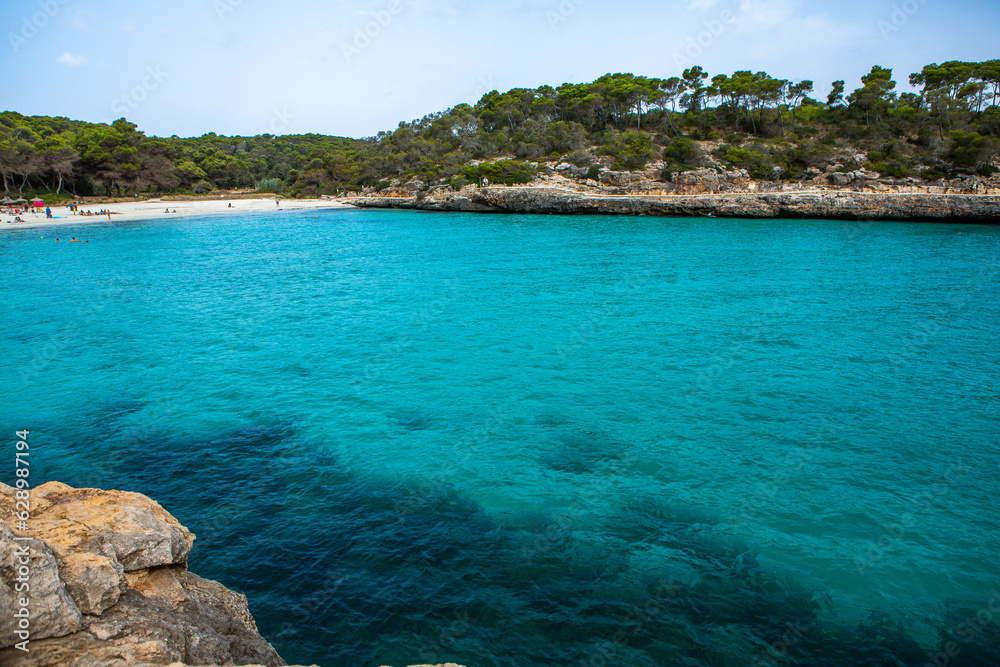 Beautiful beach with turquoise water on the island of Mallorca, Spain