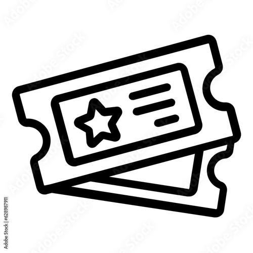 ticket icon outline